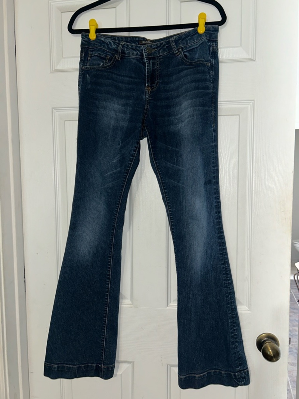 Dear John Backstage Flare Jeans Dark Wash Mid Rise Bootcut Size 29 Y2K Retro